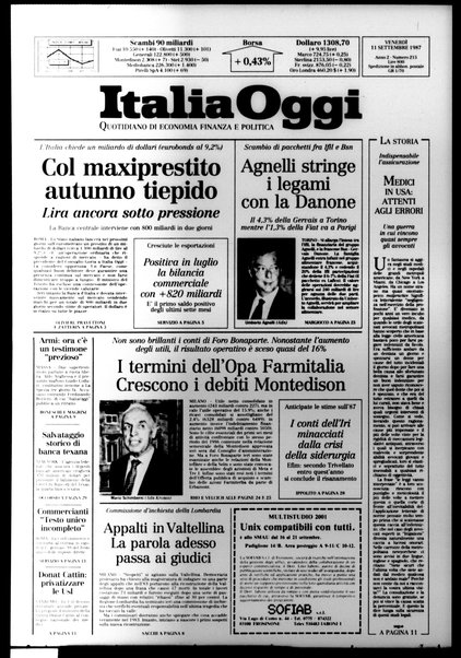 Italia oggi : quotidiano di economia finanza e politica